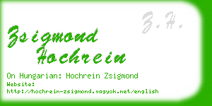 zsigmond hochrein business card